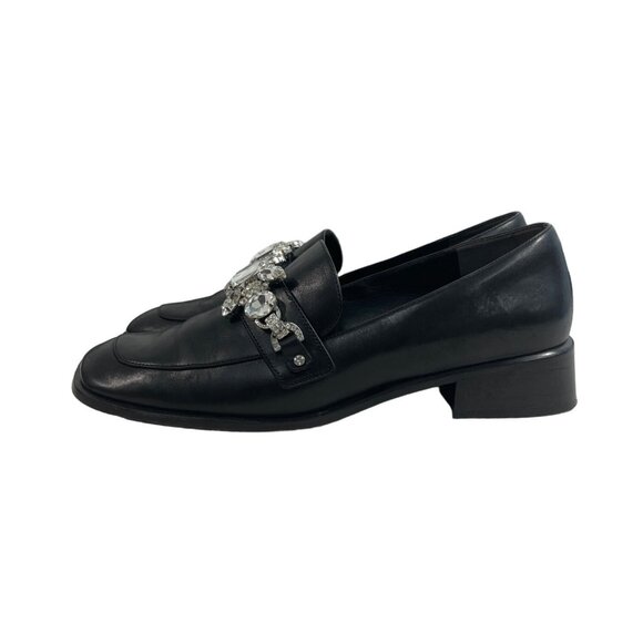 Marc Jacob’s Black Leather Gem Rhinestone Strap Dress Shoes Sz 41 (9.5 US) - Picture 6 of 10